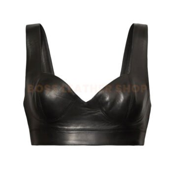 Cowhide Leather Bra