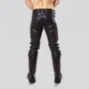 Leather Black Pants Mens​ - Image 2