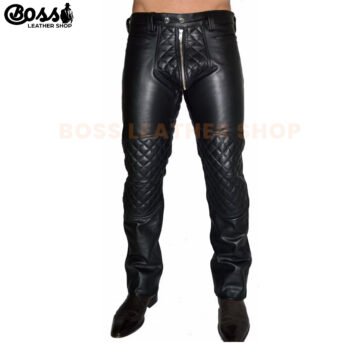 Quilted Leather Pants