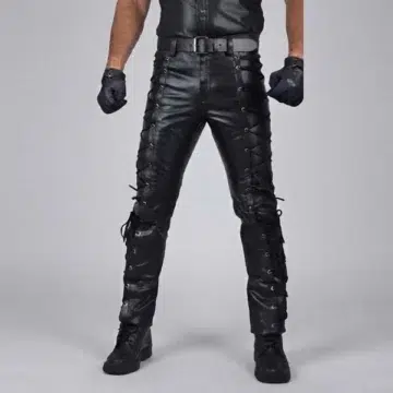 Leather Pants Men Motorcycle​