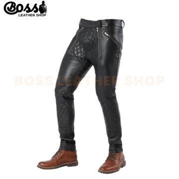 Biker Leather Pants for Men