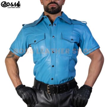 Mens Leather Shirts