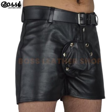Men in Leather Shorts