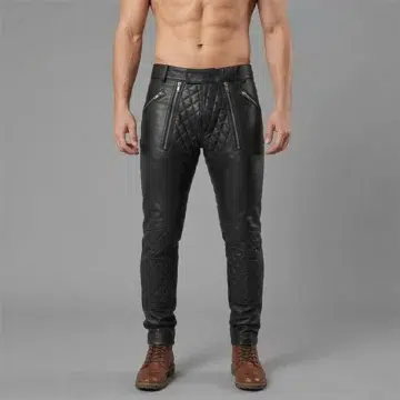 Biker Leather Pants for Men