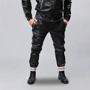 Mens Leather Pants​ Black