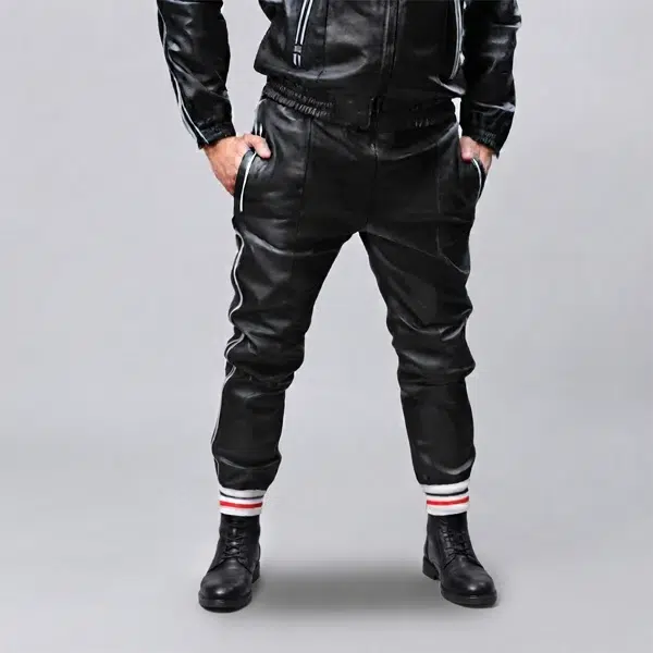 Mens Leather Pants Black