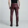 Mens Red Leather Pants - Image 2