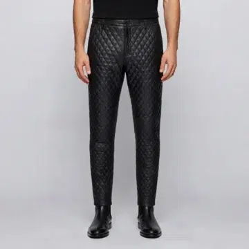 Padded Leather Pants