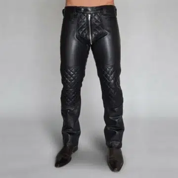 Quilted Leather Pants