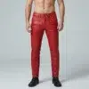 Red Leather Pants Mens