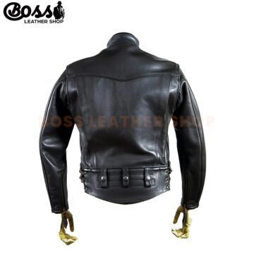 Alternative view of Black Leather Biker jacket For Men​