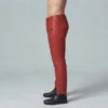Red Leather Pants Mens - Image 3