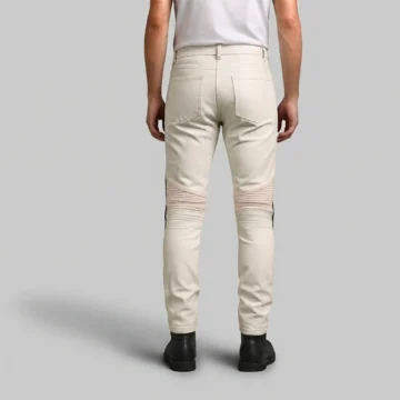 Alternative view of White Leather Pants For Men 