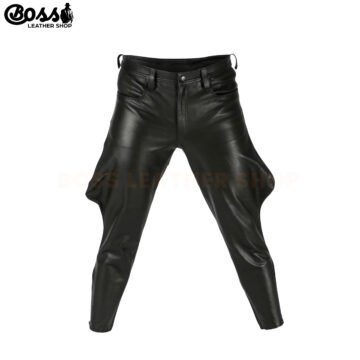 Mens Breeches Leather Pants