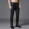 Black Genuine Leather Pants​