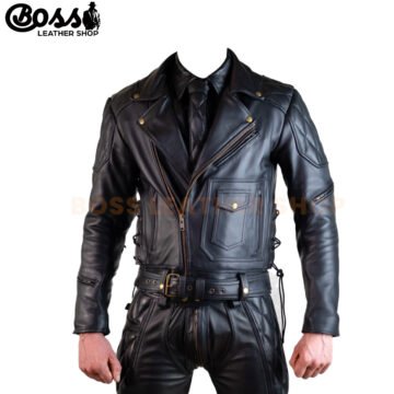 Quilted Leather Jacket Mens