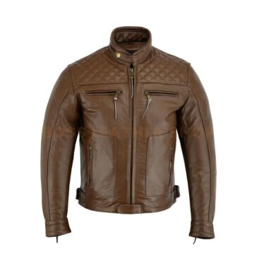 Dark Brown Mens Leather Jacket