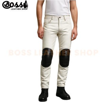White Leather Pants For Men