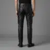Black Genuine Leather Pants​ - Image 2