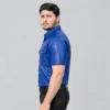 Blue Leather Shirts - Image 3