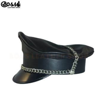 Black Leather Cap Men