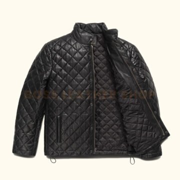 Alternative view of Black Quilted Leather Jacket