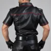 Black Leather button Up Shirt​ - Image 2