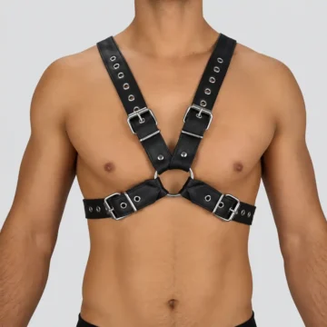 Men Leather Chest Harness