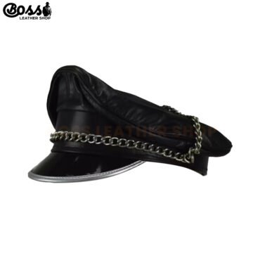 Alternative view of Leather Motorcycle Cap