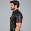Black Leather button Up Shirt​ - Image 3