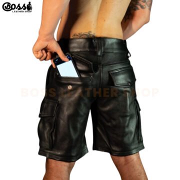 Alternative view of Leather Biker Shorts