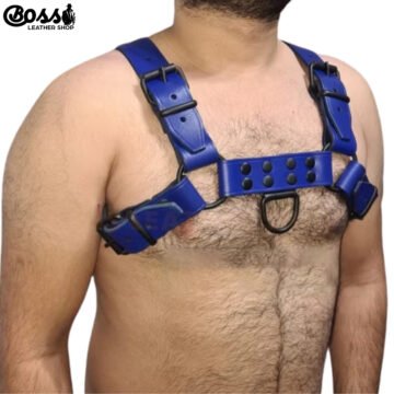 Blue Leather Harness