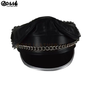 Leather Motorcycle Cap