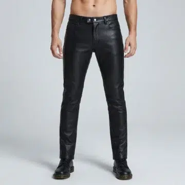 Leather Biker Pants Mens​
