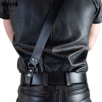 Alternative view of Leather Half Sleeve Shirt