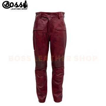 Mens Red Leather Pants