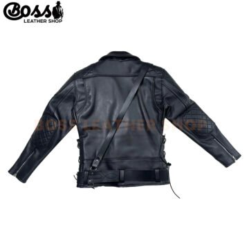 Alternative view of Quilted Black Leather Jacket​