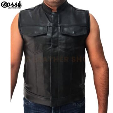 Biker leather Vests