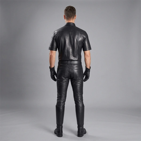 Mens Custom Leather Outfit Set - Image 2