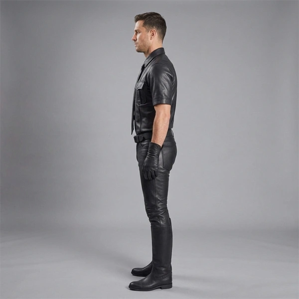 Mens Custom Leather Outfit Set - Image 3