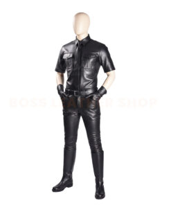 Mens Custom Leather Outfit Set