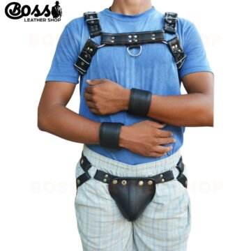 Leather Body Harness For Mens