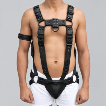 Mens Leather Chest Harness