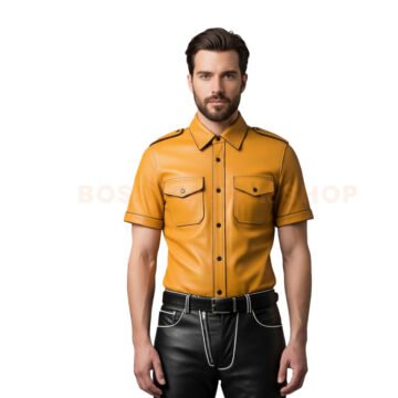 Yellow Leather Shirts