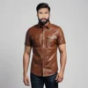 Brown Leather Shirts