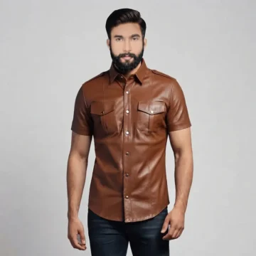 Brown Leather Shirts