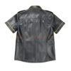 Mens Leather Short Sleeve Shirt - Image 2