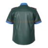 Green Leather Shirt Mens - Image 2