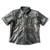 Quilted Black Leather Shirts