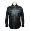 Mens Long Sleeves Leather Shirts